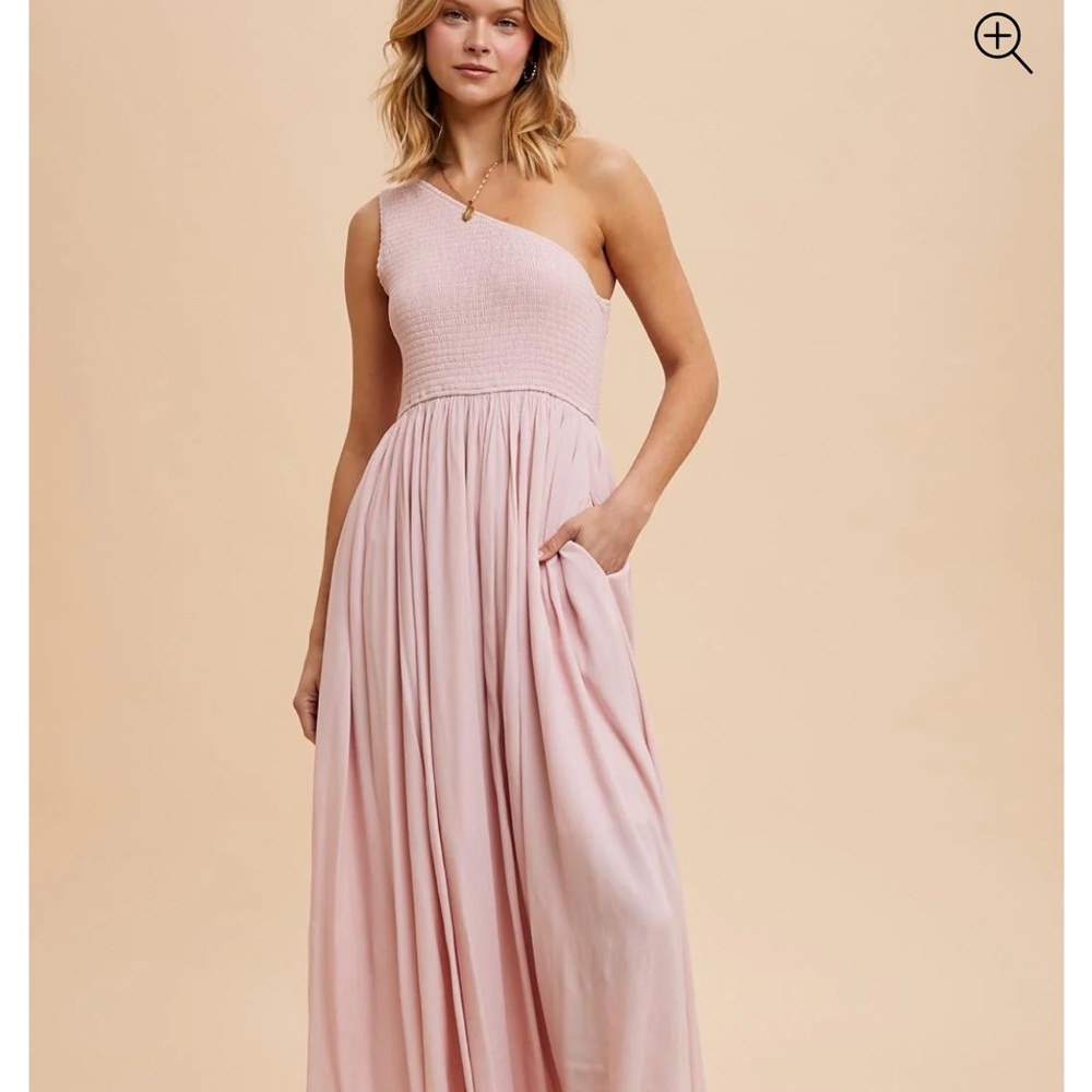 Pinkblush Blush One-Shoulder Dress Maternity Pink